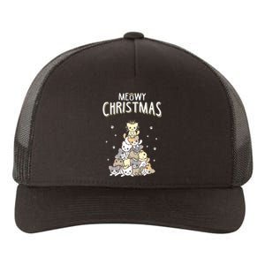 Cat Christmas Meow Christmas Yupoong Adult 5-Panel Trucker Hat