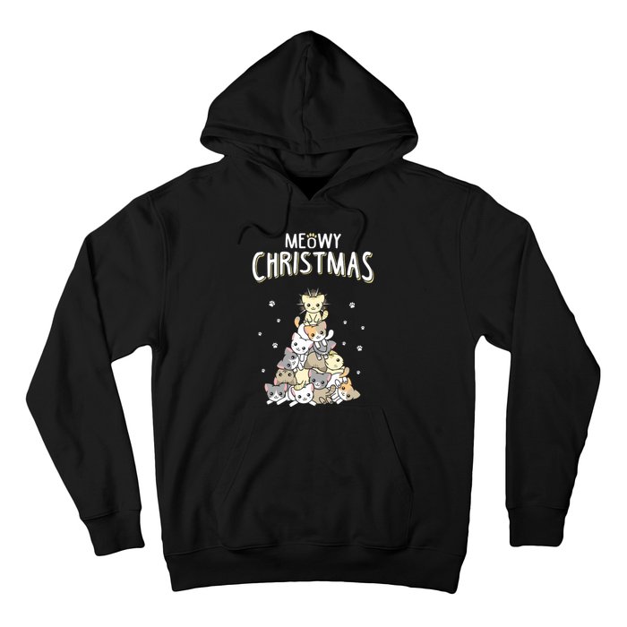 Cat Christmas Meow Christmas Hoodie