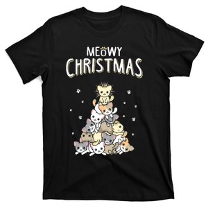 Cat Christmas Meow Christmas T-Shirt