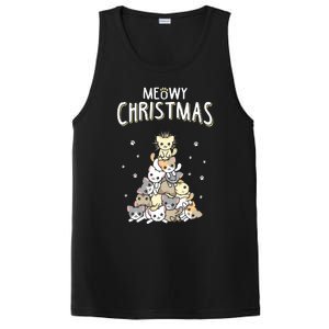 Cat Christmas Meow Christmas PosiCharge Competitor Tank