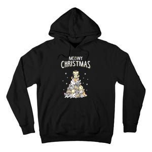 Cat Christmas Meow Christmas Tall Hoodie