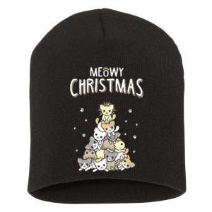 Cat Christmas Meow Christmas Short Acrylic Beanie