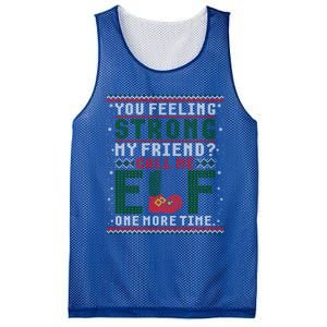 Christmas Call Me Elf One More Time Ugly Gift Mesh Reversible Basketball Jersey Tank