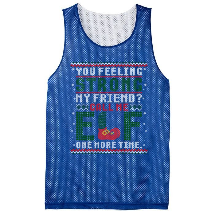 Christmas Call Me Elf One More Time Ugly Gift Mesh Reversible Basketball Jersey Tank