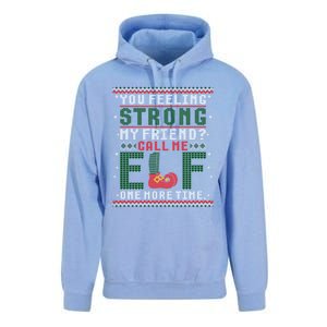 Christmas Call Me Elf One More Time Ugly Gift Unisex Surf Hoodie