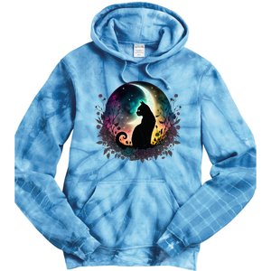 Cute Cat Motifs Cat Tie Dye Hoodie