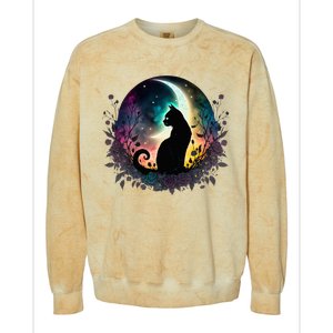 Cute Cat Motifs Cat Colorblast Crewneck Sweatshirt