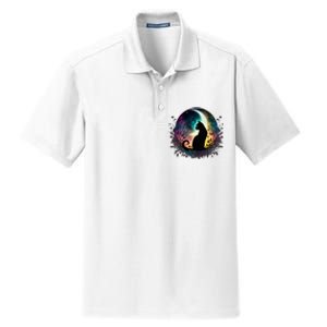 Cute Cat Motifs Cat Dry Zone Grid Polo