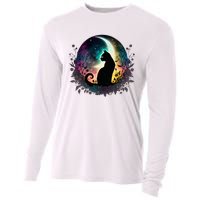 Cute Cat Motifs Cat Cooling Performance Long Sleeve Crew