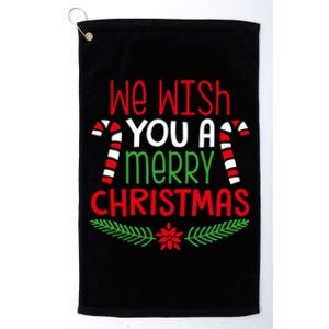 Candy Cane Matching Family We Wish You A Merry Christmas Gift Platinum Collection Golf Towel