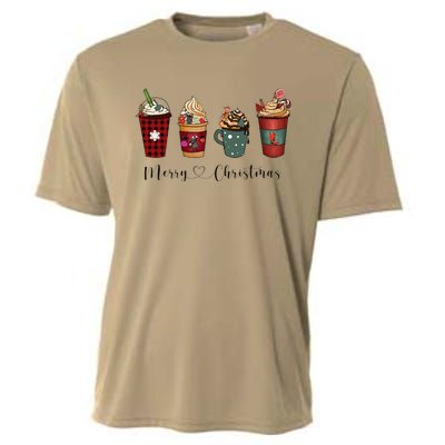 Christmas Coffee Merry Chritsmas Cozy Winter Coffee Lover Cooling Performance Crew T-Shirt