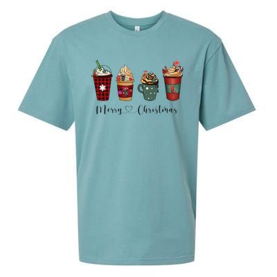 Christmas Coffee Merry Chritsmas Cozy Winter Coffee Lover Sueded Cloud Jersey T-Shirt