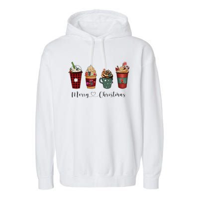 Christmas Coffee Merry Chritsmas Cozy Winter Coffee Lover Garment-Dyed Fleece Hoodie