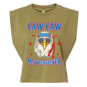 Caw Caw Motherfucker! Funny 4th Of July Patriotic Garment-Dyed Women's Muscle Tee