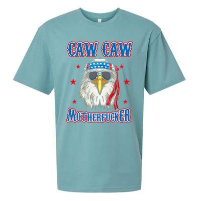 Caw Caw Motherfucker! Funny 4th Of July Patriotic Sueded Cloud Jersey T-Shirt