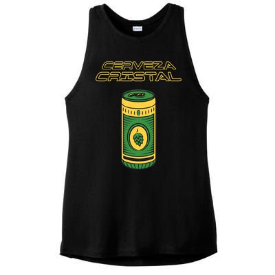 Cerveza Cristal Meme Funny Product Placement Ladies PosiCharge Tri-Blend Wicking Tank