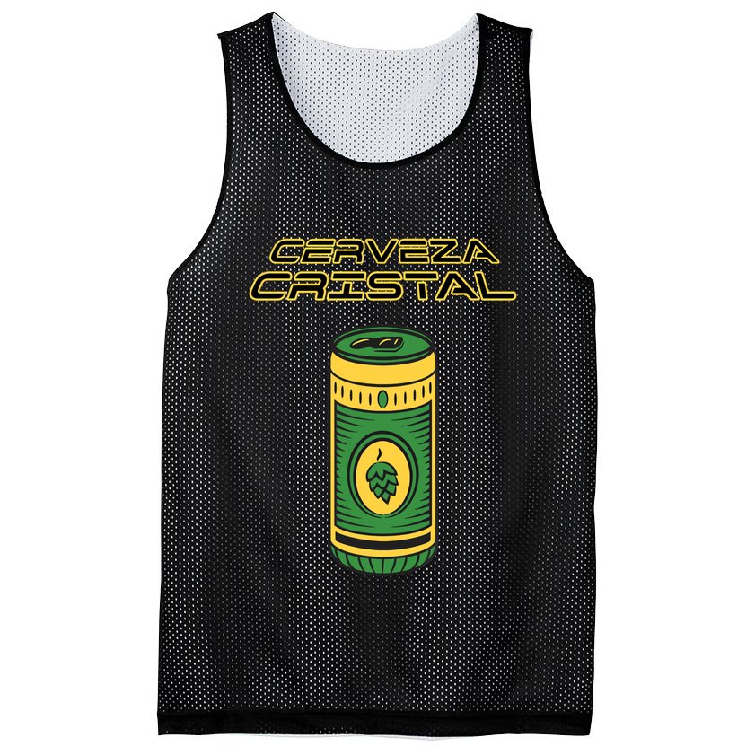 Cerveza Cristal Meme Funny Product Placement Mesh Reversible Basketball Jersey Tank