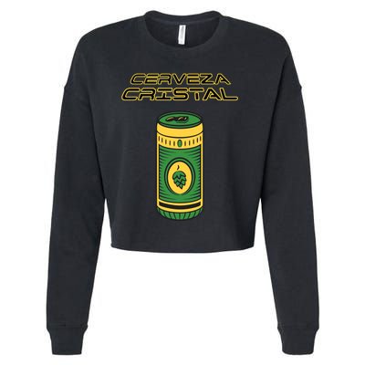 Cerveza Cristal Meme Funny Product Placement Cropped Pullover Crew