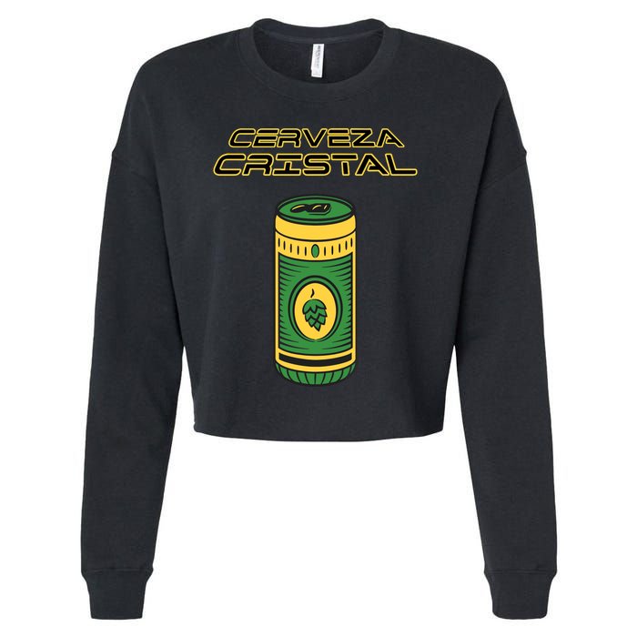 Cerveza Cristal Meme Funny Product Placement Cropped Pullover Crew