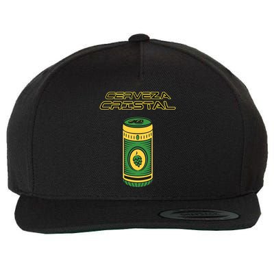 Cerveza Cristal Meme Funny Product Placement Wool Snapback Cap
