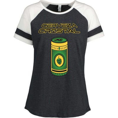 Cerveza Cristal Meme Funny Product Placement Enza Ladies Jersey Colorblock Tee