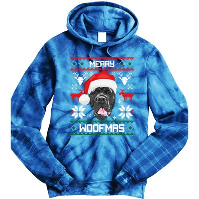 Cane Corso Merry Woofmas Gift For Christmas Clothes Xmas Great Gift Tie Dye Hoodie