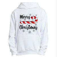 Candy Cane Merry Christmas Red And White Candy Snowflakes Raglan Baseball Urban Pullover Hoodie