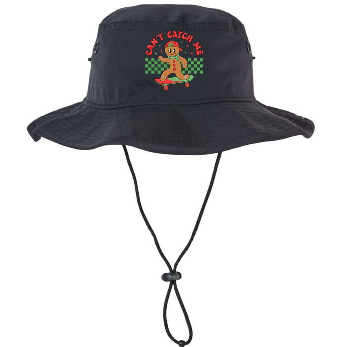 CanT Catch Me Retro Christmas Gingerbread Boy Xmas Legacy Cool Fit Booney Bucket Hat