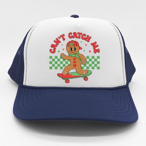 CanT Catch Me Retro Christmas Gingerbread Boy Xmas Trucker Hat