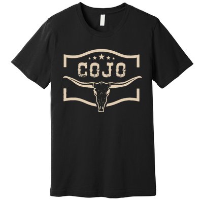 Cojo Country Music Cow Skull Western Skull Premium T-Shirt