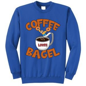 Cute Coffee Mom Loves Bagel Quote And Bagel Lover Gift Sweatshirt