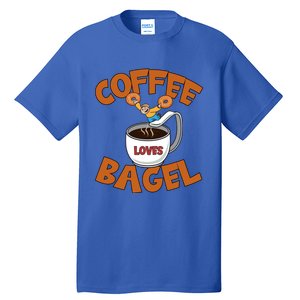 Cute Coffee Mom Loves Bagel Quote And Bagel Lover Gift Tall T-Shirt