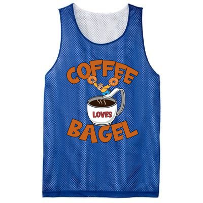 Cute Coffee Mom Loves Bagel Quote And Bagel Lover Gift Mesh Reversible Basketball Jersey Tank