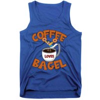 Cute Coffee Mom Loves Bagel Quote And Bagel Lover Gift Tank Top