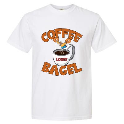 Cute Coffee Mom Loves Bagel Quote And Bagel Lover Gift Garment-Dyed Heavyweight T-Shirt