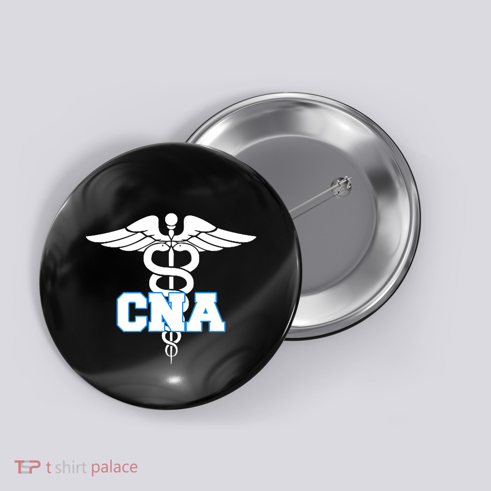 Cna Caduceus Medical Symbol Nurse Gifts Button