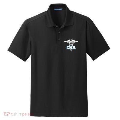 Cna Caduceus Medical Symbol Nurse Gifts Dry Zone Grid Polo