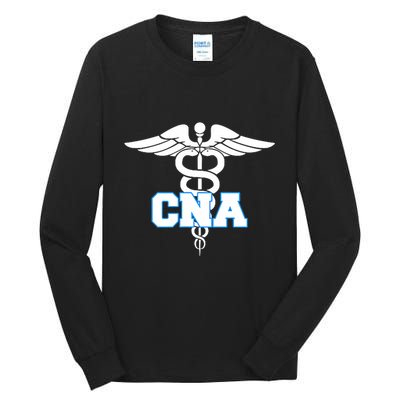 Cna Caduceus Medical Symbol Nurse Gifts Tall Long Sleeve T-Shirt