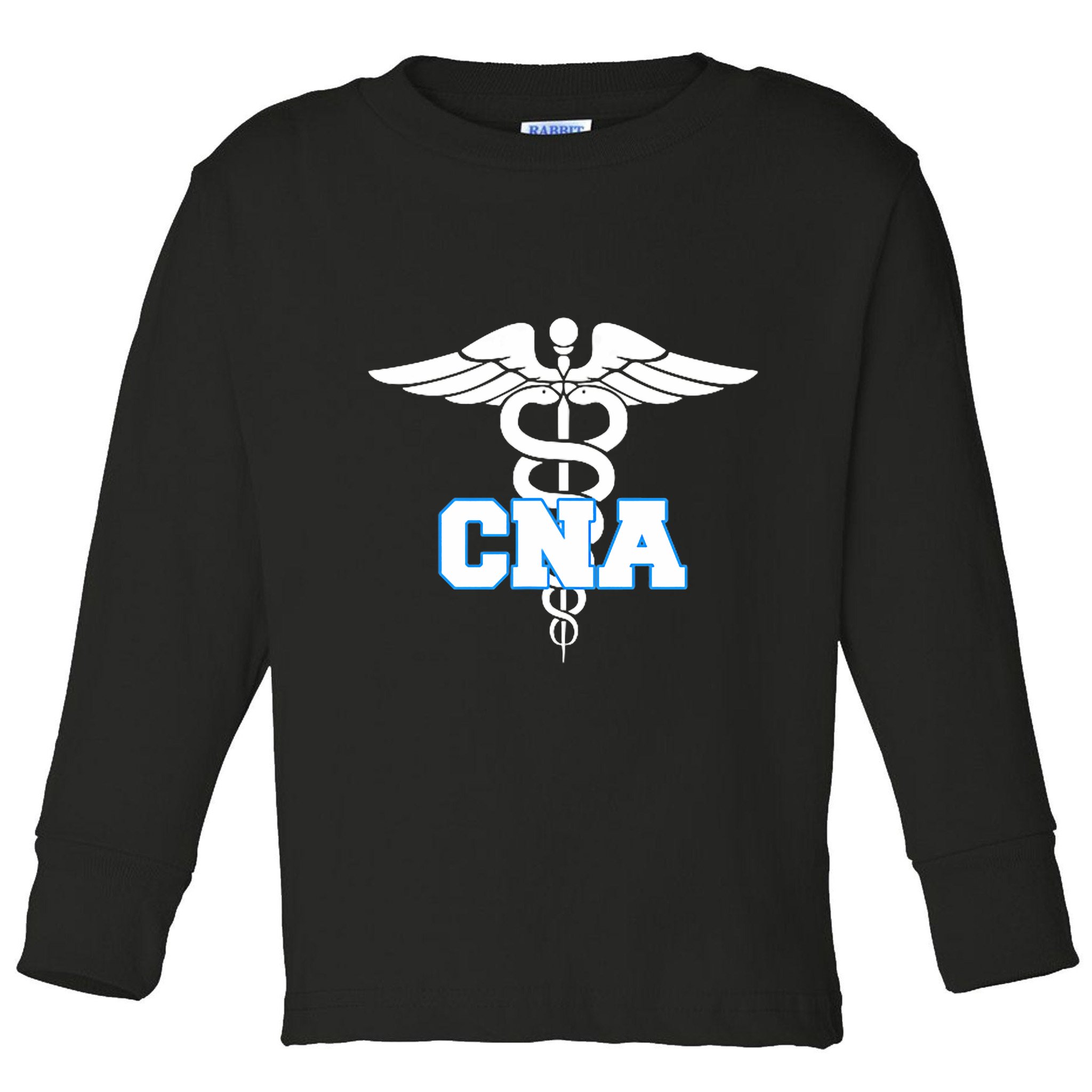 Cna Caduceus Medical Symbol Nurse Gifts Toddler Long Sleeve Shirt