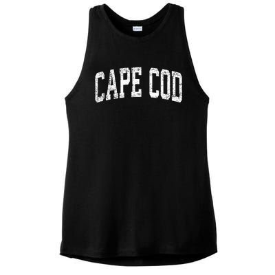 Cape Cod Massachusetts Ma Vintage Athletic Sports Design Ladies PosiCharge Tri-Blend Wicking Tank