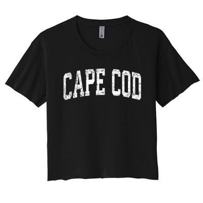 Cape Cod Massachusetts Ma Vintage Athletic Sports Design Women's Crop Top Tee