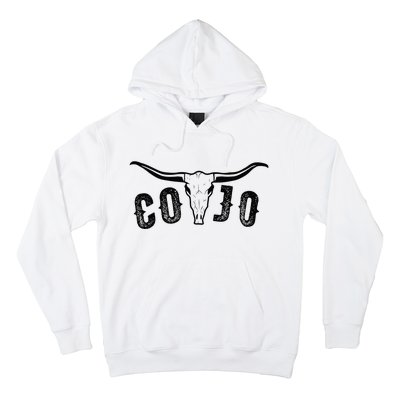 Cojo Country Music Cow Skull, Western Bull Skull Hoodie