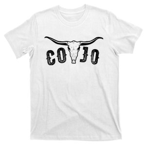 Cojo Country Music Cow Skull, Western Bull Skull T-Shirt