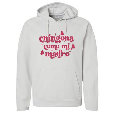 Chingona Como Mi Madre Performance Fleece Hoodie