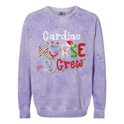 Cardiac Christmas Nurse Crew Funny Nursing Christmas Pattern Colorblast Crewneck Sweatshirt