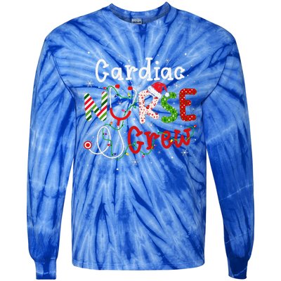 Cardiac Christmas Nurse Crew Funny Nursing Christmas Pattern Tie-Dye Long Sleeve Shirt