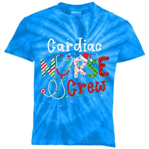 Cardiac Christmas Nurse Crew Funny Nursing Christmas Pattern Kids Tie-Dye T-Shirt