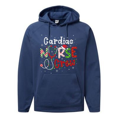 Cardiac Christmas Nurse Crew Funny Nursing Christmas Pattern Performance Fleece Hoodie