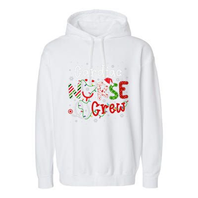 Cardiac Christmas Nurse Crew Funny Nursing Christmas Pattern Garment-Dyed Fleece Hoodie