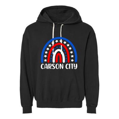 Carson City Nevada Meaningful Gift I Love Carson City Usa Gift Garment-Dyed Fleece Hoodie